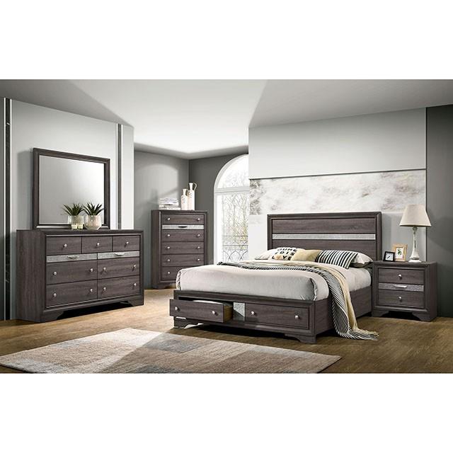 CHRISSY E.King, Full, & Queen Bed White, Grey, & Black - Carl's Furniture (Garden City, KS)