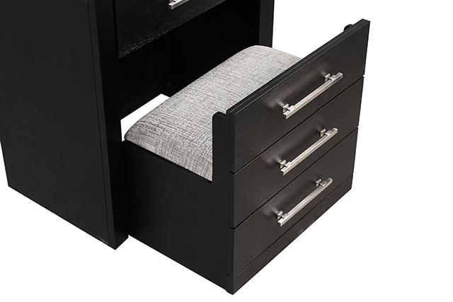 Ashbourne Bedside Vanity Set with Stool Contemporary - Carl's Furniture (Garden City, KS)