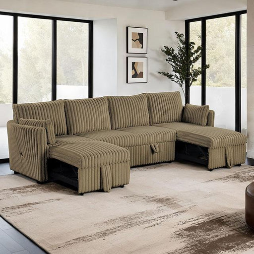 Denholme U-Sectional w/ Pull Out - Carl's Furniture (Garden City, KS)