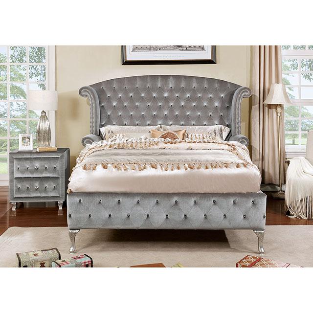 Alzir Gray Night Stand - Carl's Furniture (Garden City, KS)