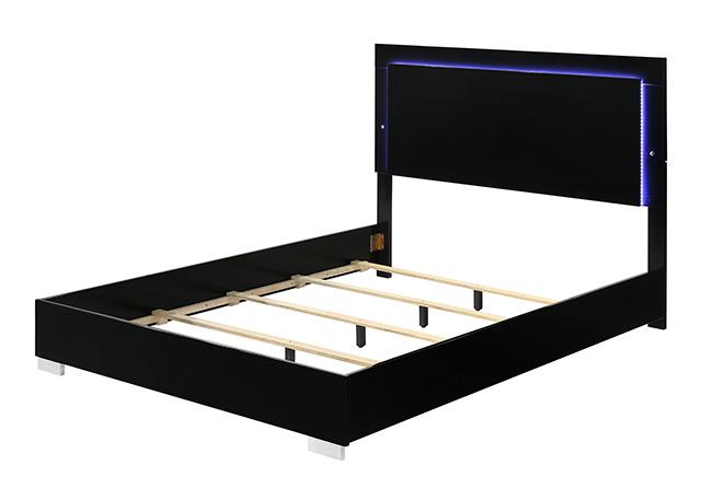 Sinistra Bed Beige, Black, White - Carl's Furniture (Garden City, KS)