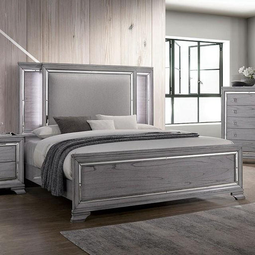 Alanis Light Gray Cal.King, E.King, & Queen Bed - Carl's Furniture (Garden City, KS)