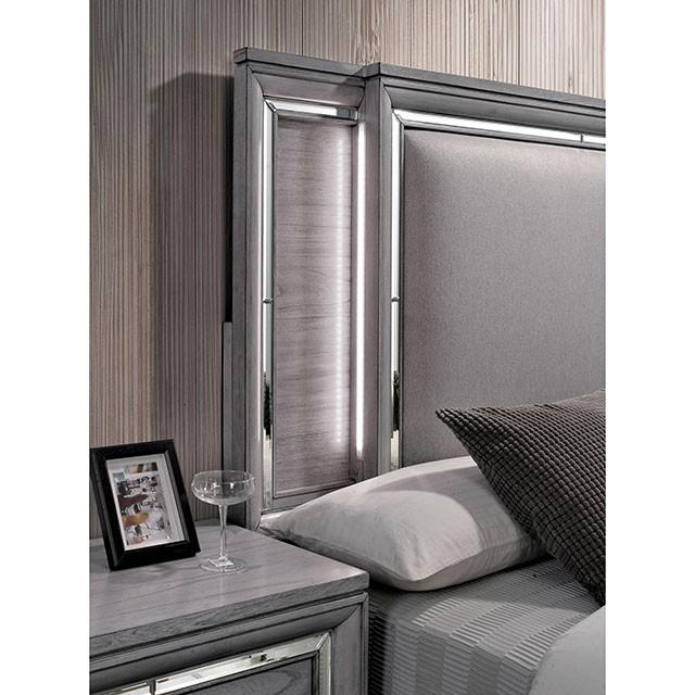 Alanis Light Gray Cal.King, E.King, & Queen Bed - Carl's Furniture (Garden City, KS)