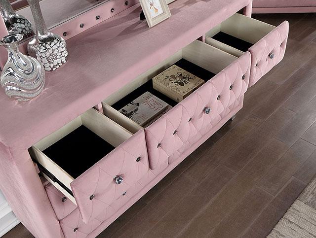Zohar Bed Black & Pink - Carl's Furniture (Garden City, KS)