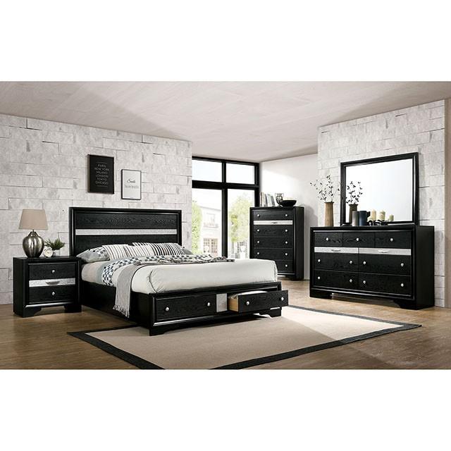 CHRISSY E.King, Full, & Queen Bed White, Grey, & Black - Carl's Furniture (Garden City, KS)