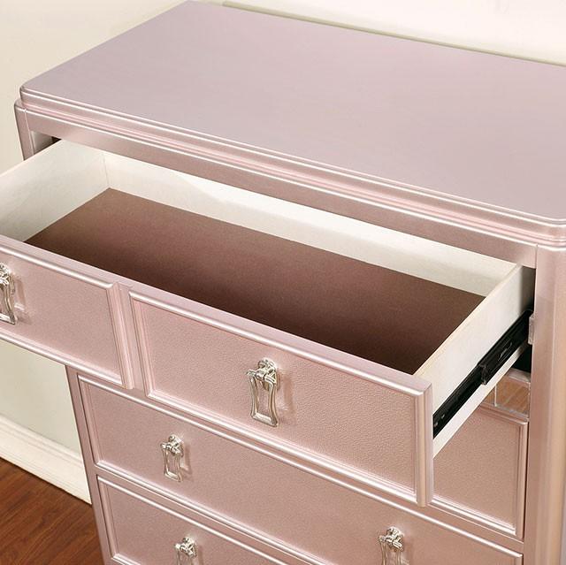 Ariston Rose Gold Chest - Carl's Furniture (Garden City, KS)