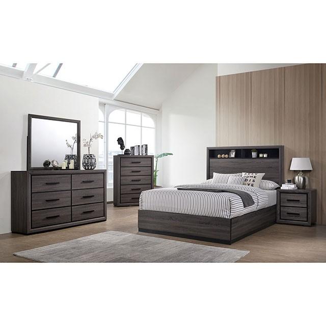 Conwy Gray Cal.King, E,King, & Queen Bed - Carl's Furniture (Garden City, KS)