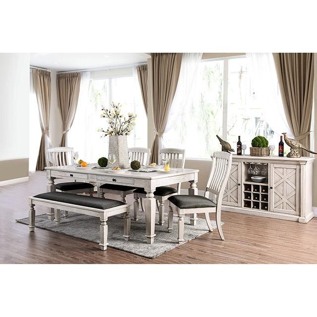 Georgia Antique White/Gray Dining Table - Carl's Furniture (Garden City, KS)
