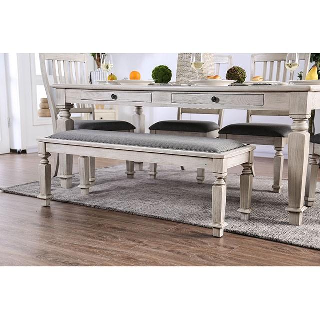 Georgia Antique White/Gray Dining Table - Carl's Furniture (Garden City, KS)