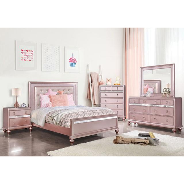 Ariston Rose Pink Full, Twin, & Queen Bed - Carl's Furniture (Garden City, KS)