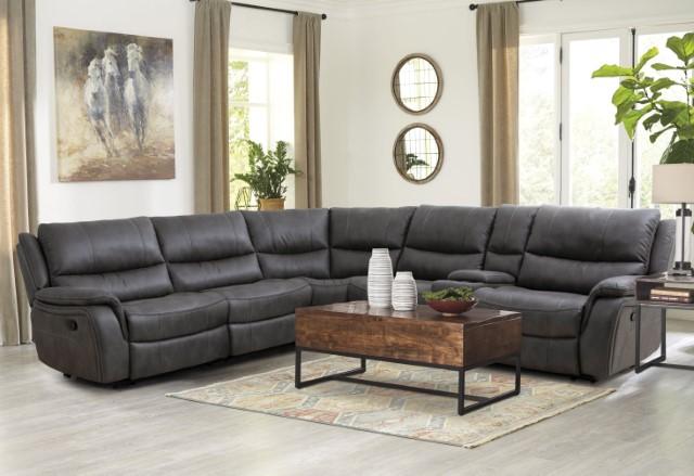 JEROMINUS Sectional, Dark Gray - Carl's Furniture (Garden City, KS)