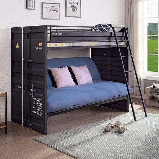LAFRAY Twin Bunk Bed w/ Futon Base - Carl's Furniture (Garden City, KS)