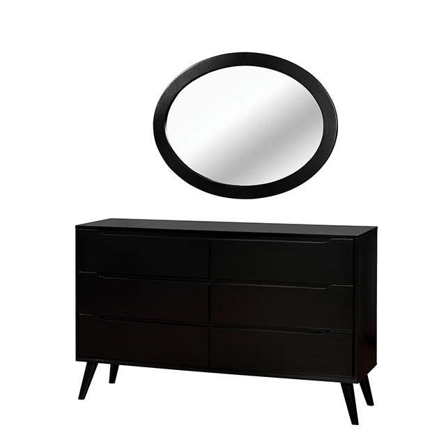 LENNART II Black Oval Mirror - Carl's Furniture (Garden City, KS)