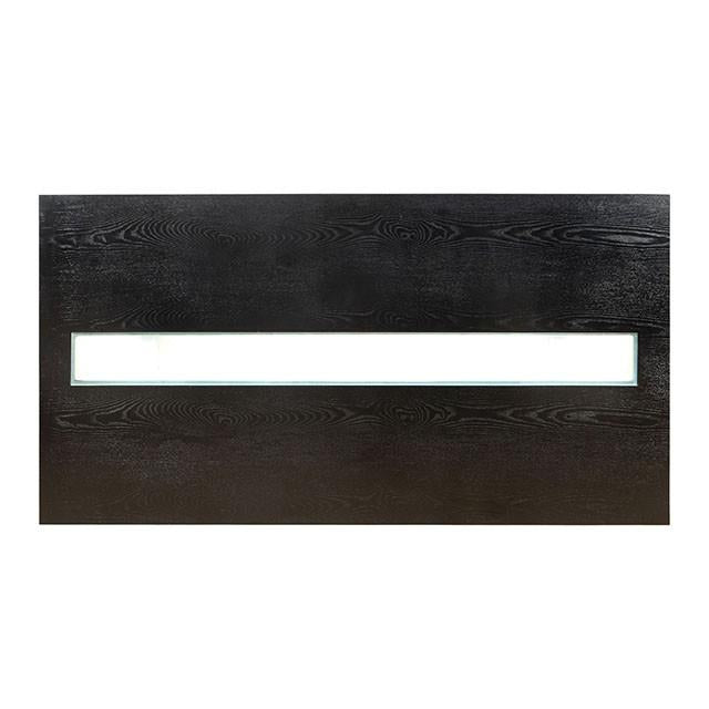 Luminar Black Glass-Insert Dining Table - Carl's Furniture (Garden City, KS)