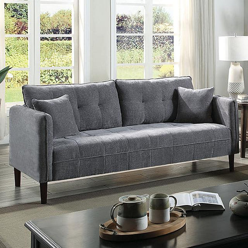 LYNDA Sofa w/ Pillows, Dark Gray - Carl's Furniture (Garden City, KS)