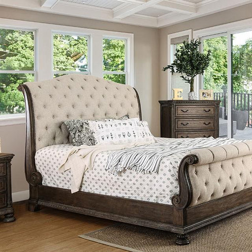 LYSANDRA Beige/Rustic Natural Tone Cal.King, E.King, & Queen Bed - Carl's Furniture (Garden City, KS)