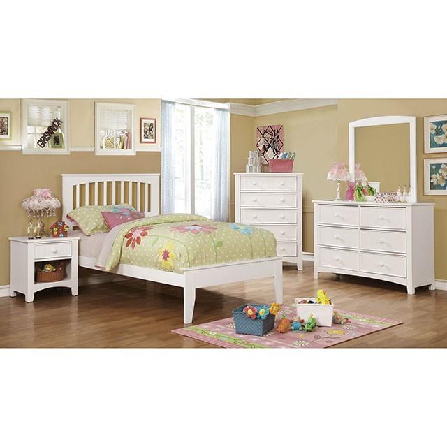 Pine Brook Cherry & White Full Bed - Carl's Furniture (Garden City, KS)