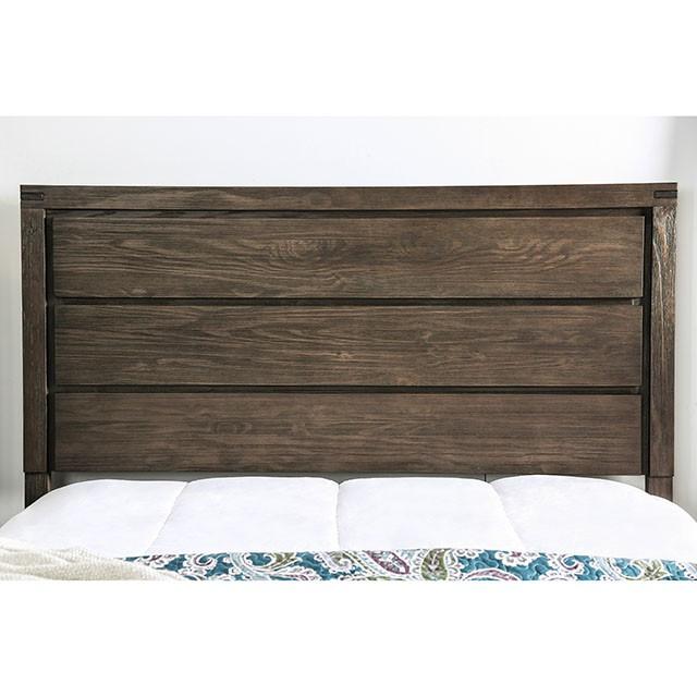 Rexburg Wire-Brushed Rustic Brown E.King & Full Bed - Carl's Furniture (Garden City, KS)