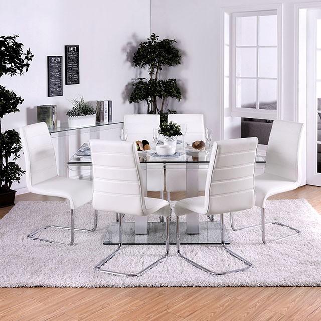 Richfield I Silver/Chrome Dining Table - Carl's Furniture (Garden City, KS)