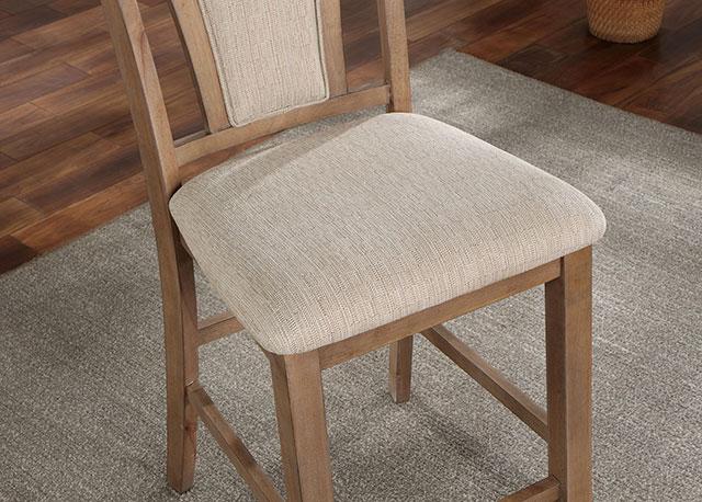 UPMINSTER Counter Ht. Chair (2/CTN), Natural Tone/Beige - Carl's Furniture (Garden City, KS)