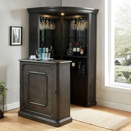 Voltaire Gray Curio Cabinet - Carl's Furniture (Garden City, KS)