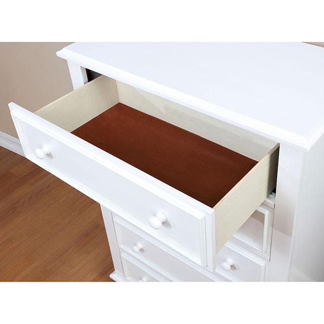 OLIVIA White Chest - Carl's Furniture (Garden City, KS)