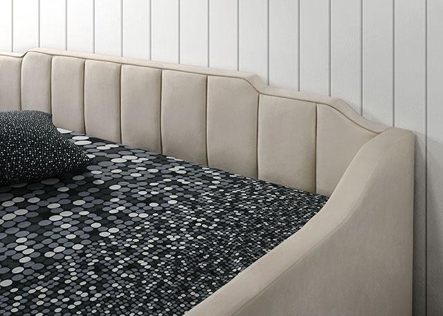KOSMO Twin Daybed, Beige - Carl's Furniture (Garden City, KS)