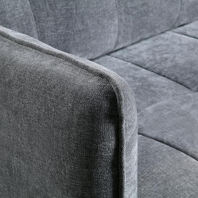 LYNDA Loveseat w/ Pillows, Dark Gray - Carl's Furniture (Garden City, KS)