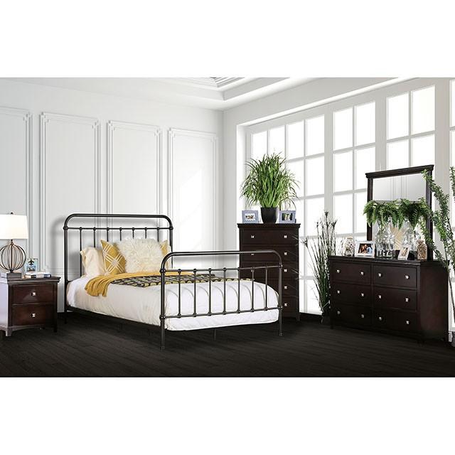 IRIA Dark Bronze Cal.King & E.King Bed - Carl's Furniture (Garden City, KS)