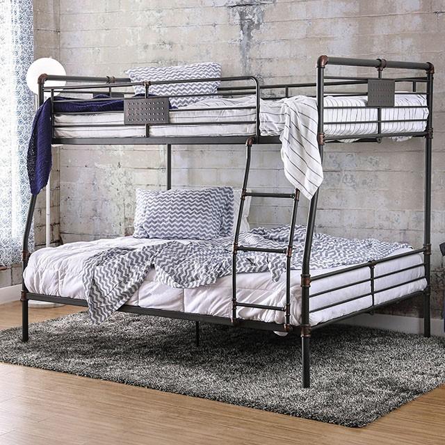 Olga I Antique Black Full/Full Bunk Bed - Carl's Furniture (Garden City, KS)