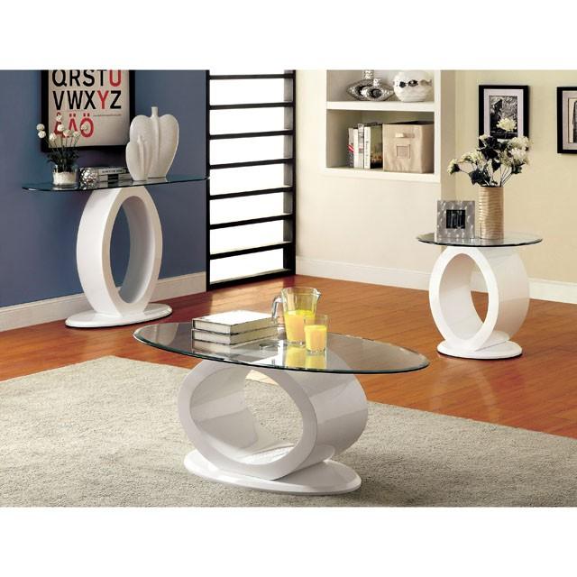 LODIA III White End Table, White - Carl's Furniture (Garden City, KS)