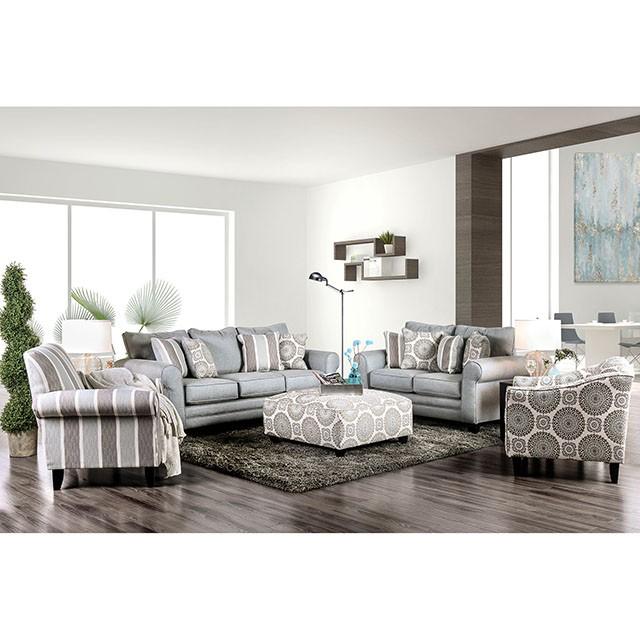 Misty Blue Gray Love Seat - Carl's Furniture (Garden City, KS)