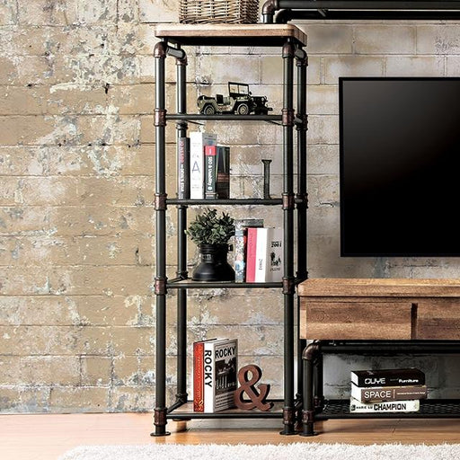Kebbyll Antique Black/Natural Tone Pier Cabinet - Carl's Furniture (Garden City, KS)