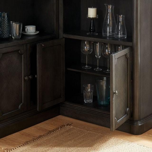 Voltaire Gray Curio Cabinet - Carl's Furniture (Garden City, KS)