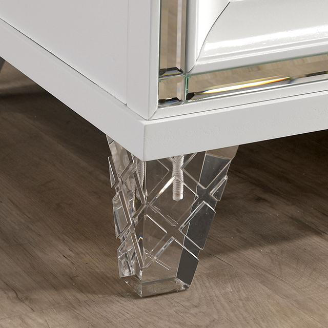 EMMELINE Night Stand w/ USB, White - Carl's Furniture (Garden City, KS)