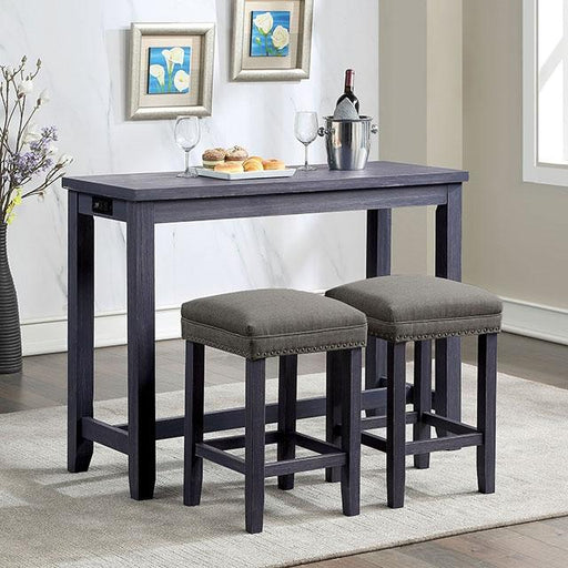 Caerleon 3 & 4 Piece Counter Ht. Set Gray & Blue - Carl's Furniture (Garden City, KS)
