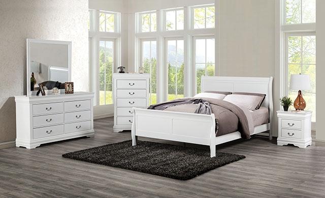 Louis Philippe Full Bed Expresso & White - Carl's Furniture (Garden City, KS)