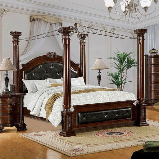 Mandalay Brown Cherry Queen Bed - Carl's Furniture (Garden City, KS)