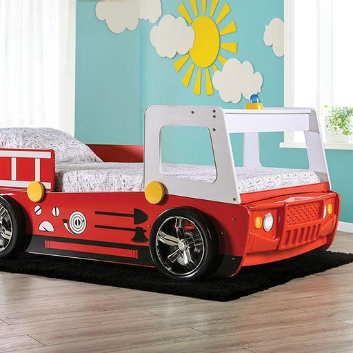 FIERSTALL Twin Bed, Red - Carl's Furniture (Garden City, KS)