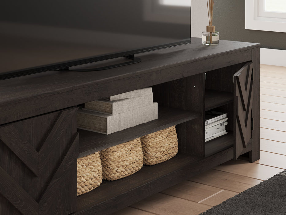 Cayboni 71" TV Stand with Electric Fireplace - Carl's Furniture (Garden City, KS)
