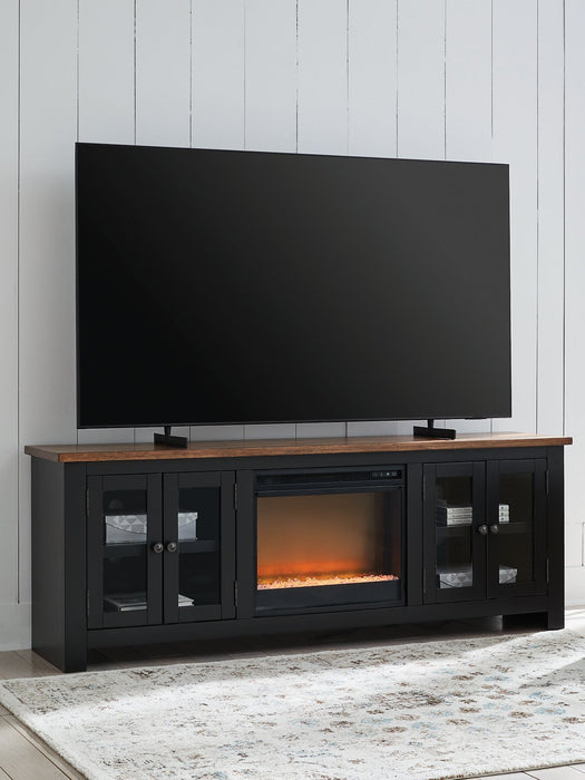 Wildenauer 76" TV Stand with Electric Fireplace - Carl's Furniture (Garden City, KS)