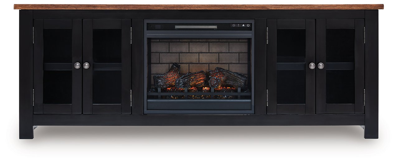 Wildenauer 76" TV Stand with Electric Fireplace - Carl's Furniture (Garden City, KS)