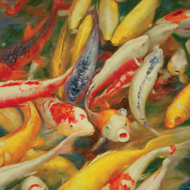 Koi Printed Canvas Painting - Carl's Furniture (Garden City, KS)