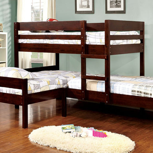 Ranford Twin/Twin/Twin Bunk Bed - Carl's Furniture (Garden City, KS)