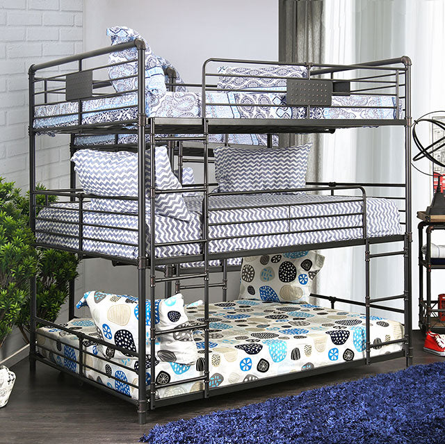 Olga I Antique Black Full/Full Bunk Bed - Carl's Furniture (Garden City, KS)