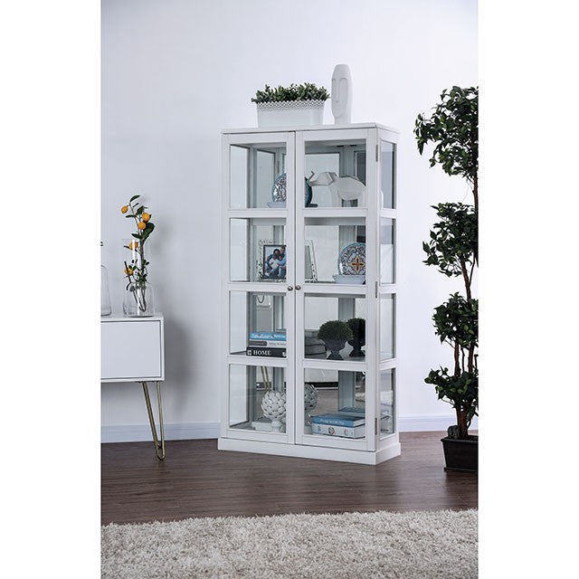 Vilas White Curio Cabinet - Carl's Furniture (Garden City, KS)