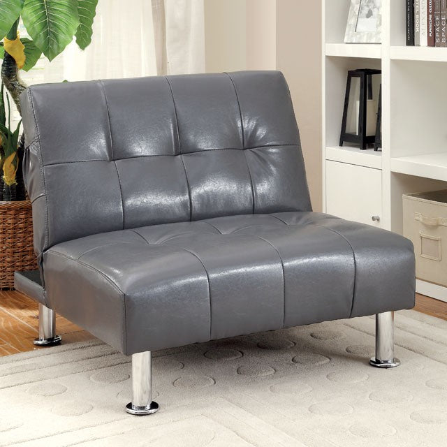 Bulle Chair Grey & Red - Carl's Furniture (Garden City, KS)