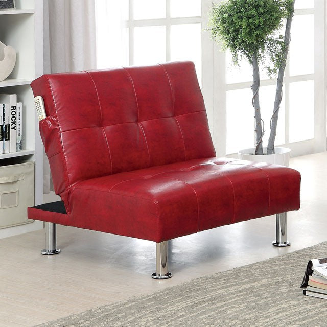Bulle Chair Grey & Red - Carl's Furniture (Garden City, KS)