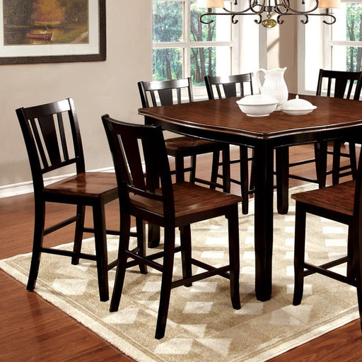 DOVER II Black/Cherry Counter Ht. Table w/ 16" Leaf - Carl's Furniture (Garden City, KS)