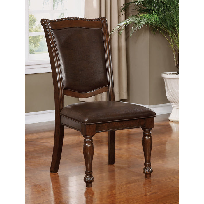Alpena Brown Cherry/Espresso Arm Chair & Side Chair (2/CTN) - Carl's Furniture (Garden City, KS)